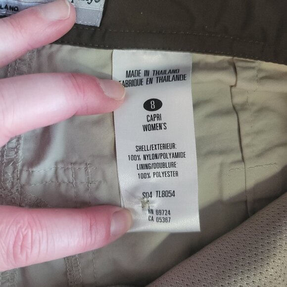 Columbia Capri Pants Womens 8 Cream GRT Omni-Dry Water Repellent Outdoor Hiking - Picture 11 of 13
